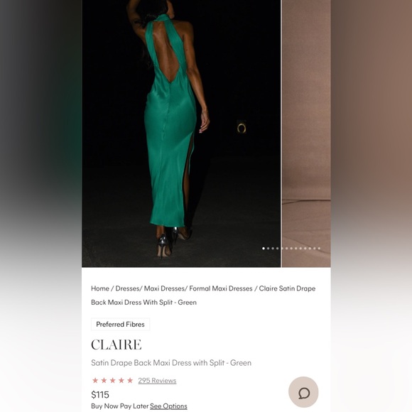 slim fit dress slacks SATIN BIAS COWL BACK MAXI | OLIVE — THIRD FORM main image 0